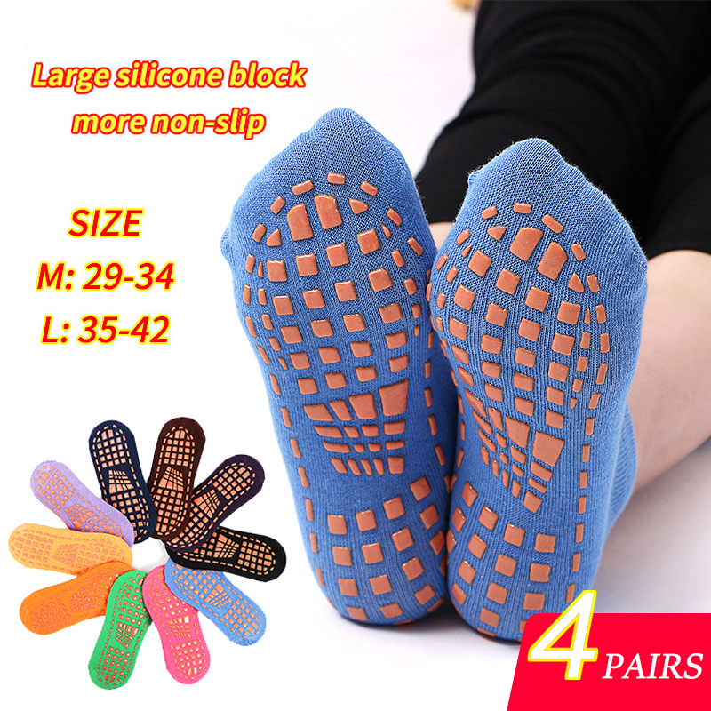 Trampoline Park Sock - 4 Pairs Yoga Pilates Trampoline Women