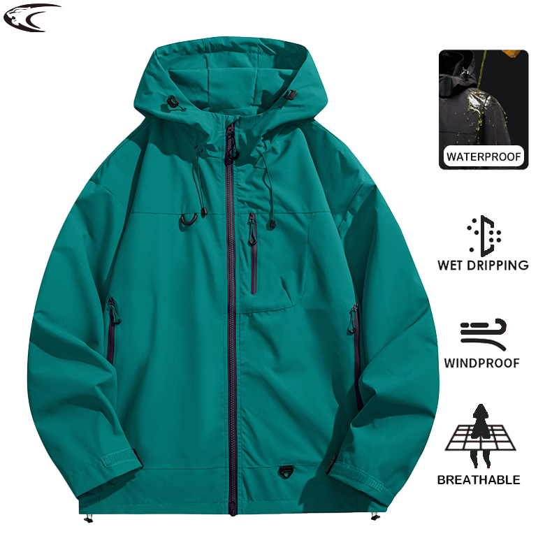 Outdoor Sport Waterproof Jacket - LNGXO Unisex Waterproof Windbreaker Outdoor Sport