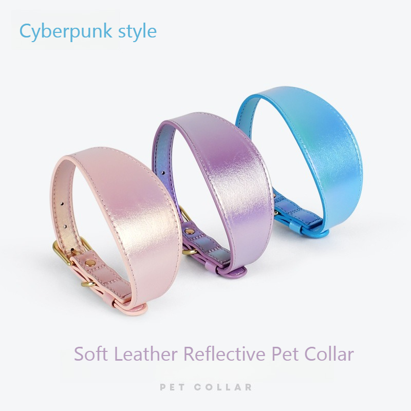 Headcollar Rope Set - REFLECTIVE LEATHER DOG COLLAR LEASH SET
