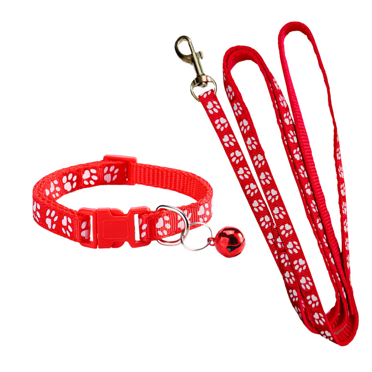 Headcollar Rope Set - Dog Paw Print Pet Traction Rope
