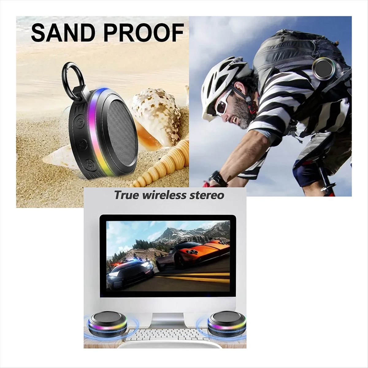 Outdoor Sports Center - MYdaY- Bluetooth Speaker Waterproof Bathroom Fm