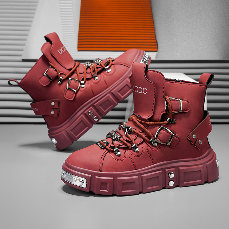 Outdoor Sports Leisure - Men's High-Top Boots with Fabric Lining,