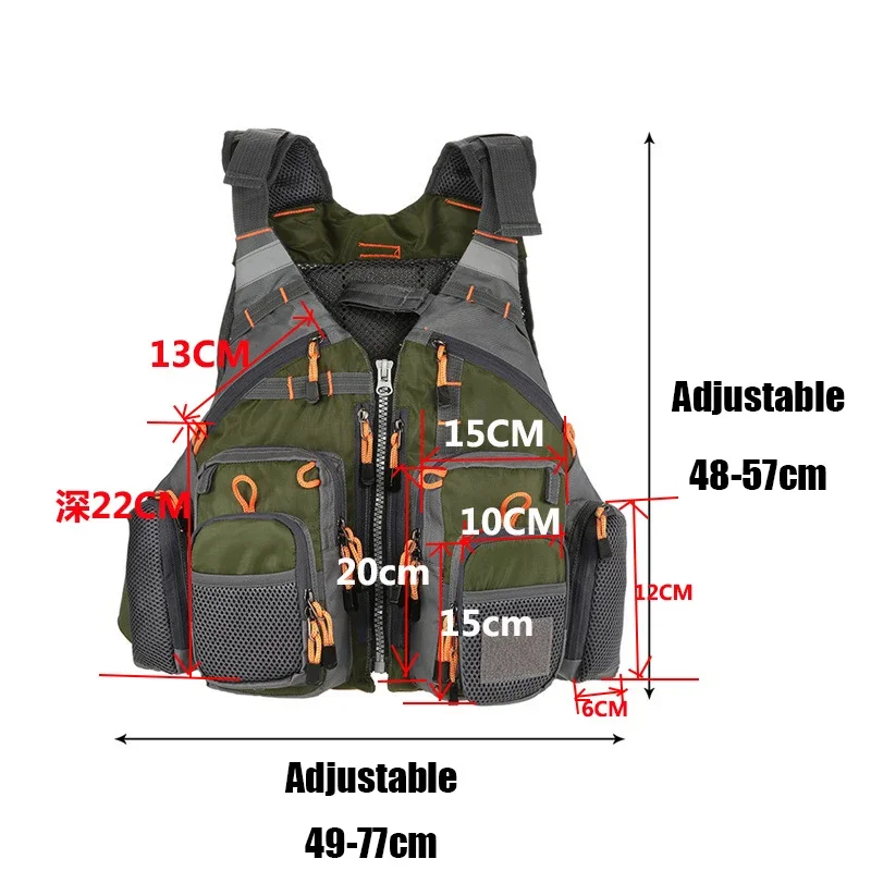 Adjustable Fishing Vest Breath - Outdoor Sport Waterproof Jacket ulasan dan harga