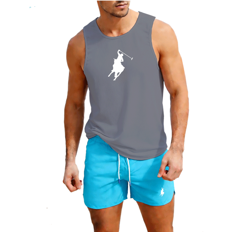 European Men Summer Vest and S - Outdoor Sportswear ulasan dan harga