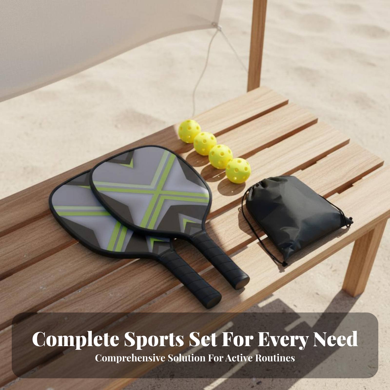 Wooden Pickleball Paddle Set P - Outdoor Sports Center ulasan dan harga
