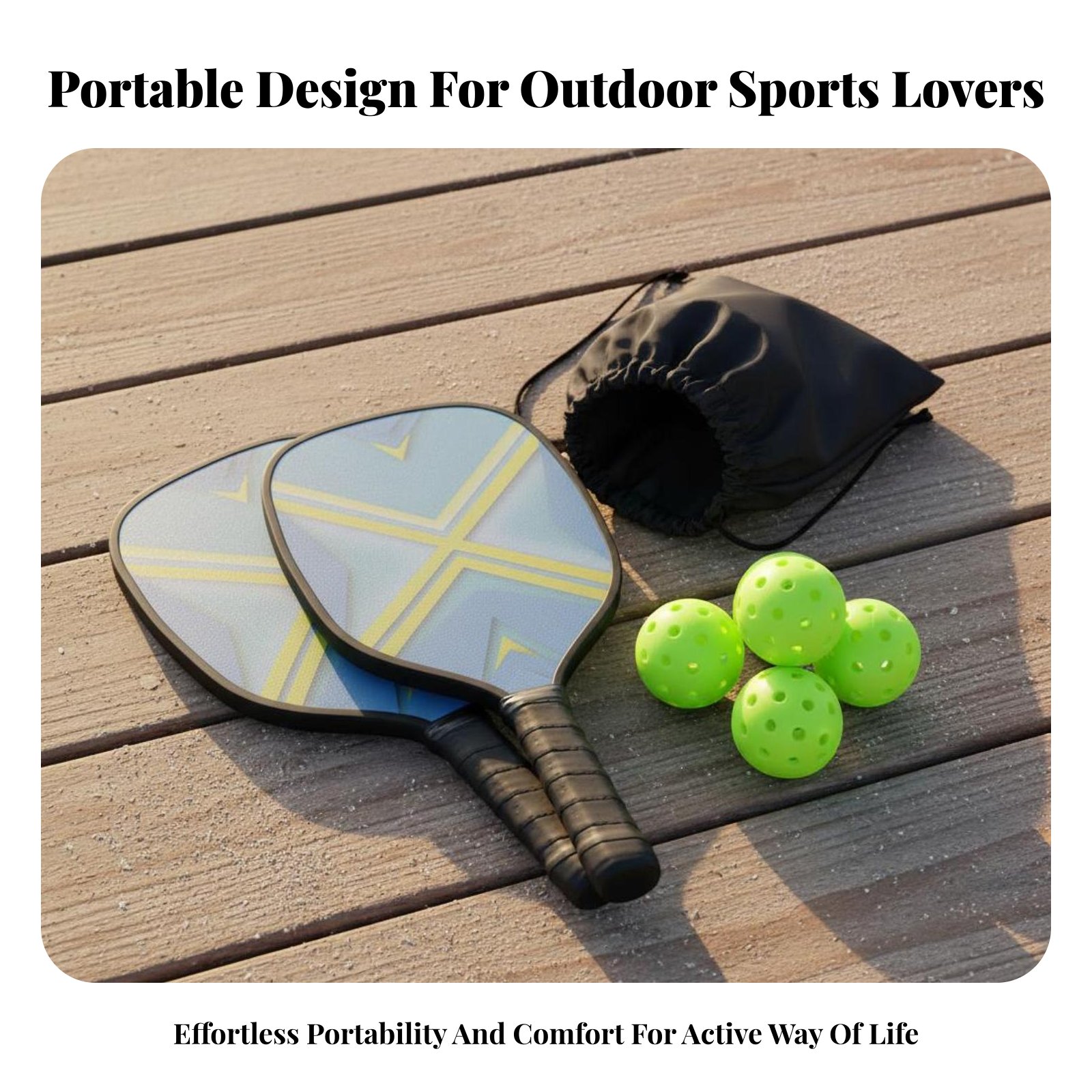 Wooden Pickleball Paddle Set P - Outdoor Sports Center ulasan dan harga