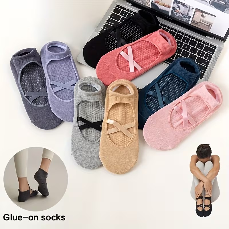 1-2 Pairs Women's Non-Slip Yog - Trampoline Park Sock ulasan dan harga