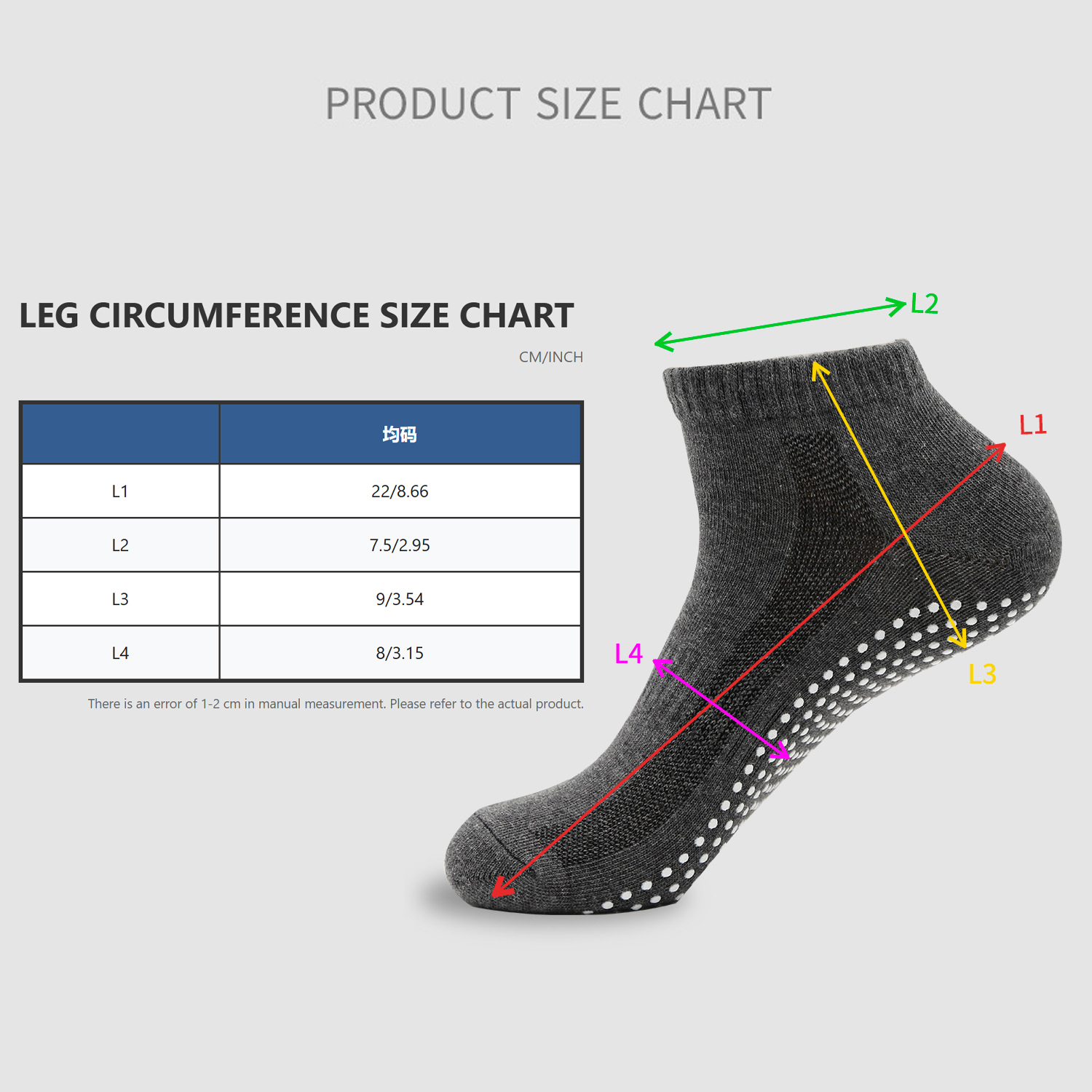 1pair/4pairs Black White Gray  - Trampoline Park Sock ulasan dan harga