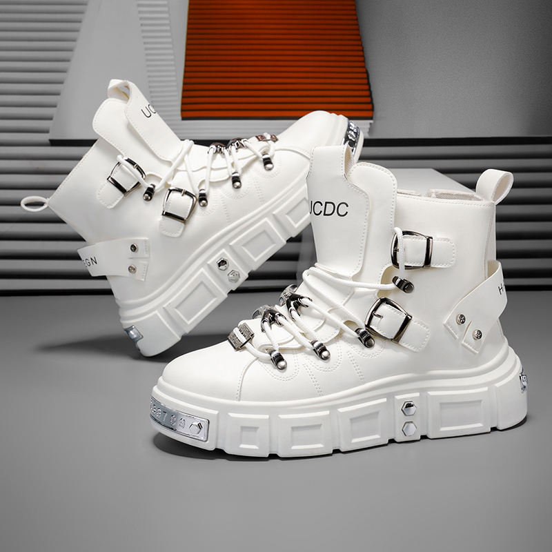 Men's High-Top Boots with Fabr - Outdoor Sports Leisure ulasan dan harga
