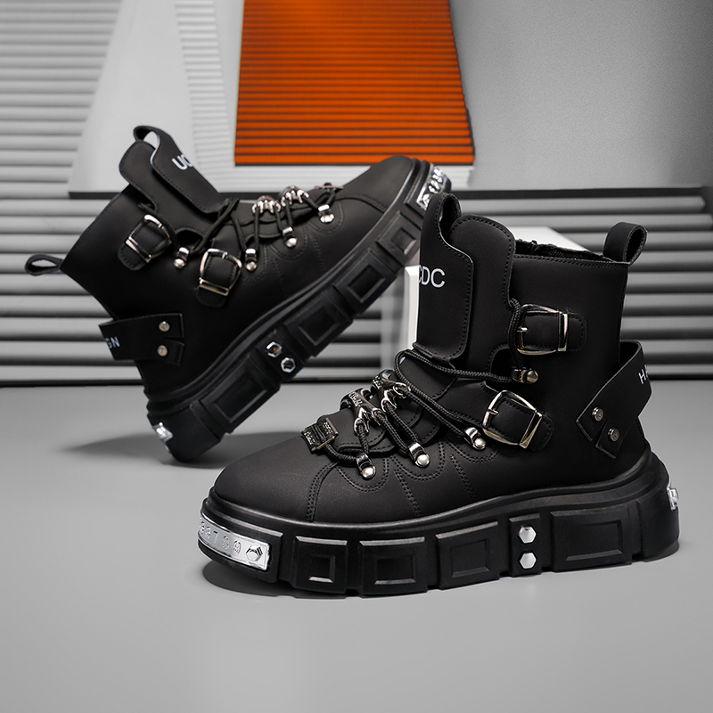 Men's High-Top Boots with Fabr - Outdoor Sports Leisure ulasan dan harga